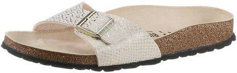 Birkenstock NU 21% KORTING Slippers Madrid shiny python met voorgevormd voetbed schoenwijdte smal