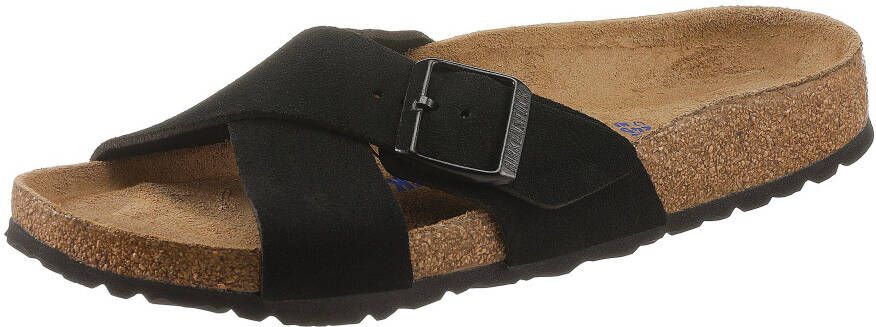 Birkenstock Slippers Siena SFB van suèdeleer schoenwijdte smal