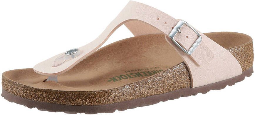 Birkenstock Teenslippers Gizeh Earthy vegan met verstelbare gesp