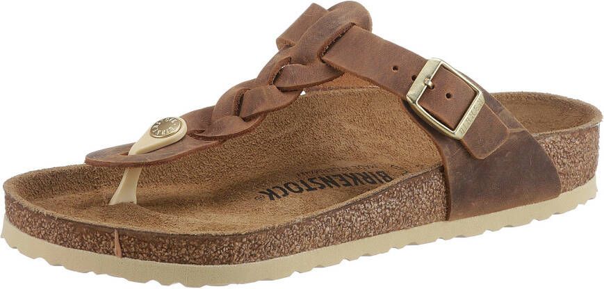 Birkenstock Teenslippers GIZEH in gevlochten look