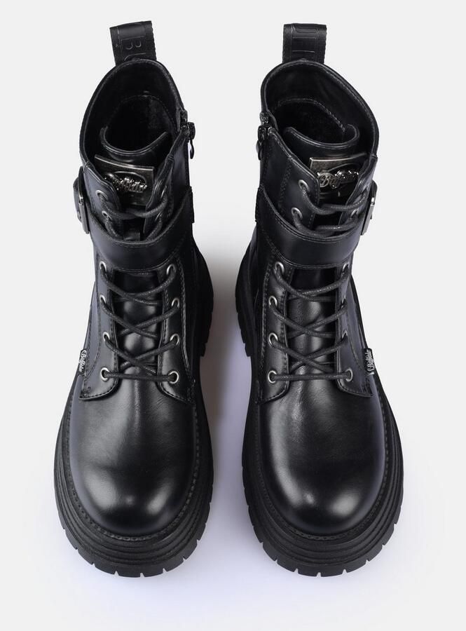 Buffalo Veterschoenen LENNOX LACE UP VEGAN Bikerboots festivalboots plateaulaarzen met ritssluiting - Foto 6