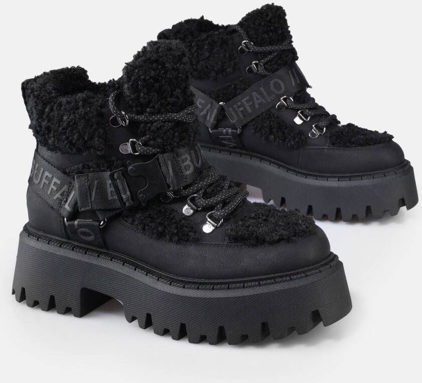 Buffalo Plateaulaarsjes Aspen Com Mid Warm Winterboots veterboots enkellaarsje met knuffelige warme voering - Foto 4