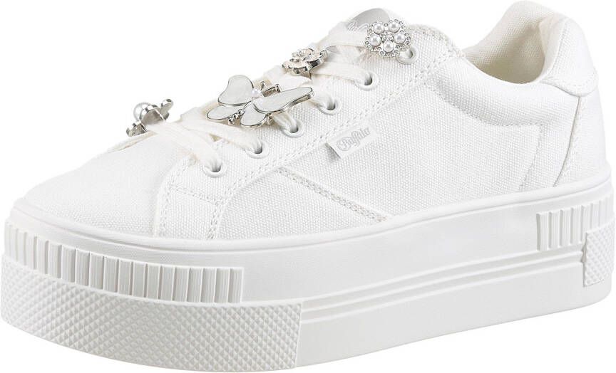 Buffalo Plateausneakers PAIRED ICE veterschoen vrijetijdssneaker lage schoen met sieraandeel
