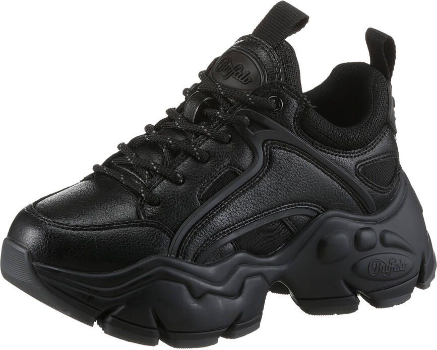 Buffalo Sneakers BINARY in monochrome uitstraling vrijetijdsschoen lage schoen veterschoen