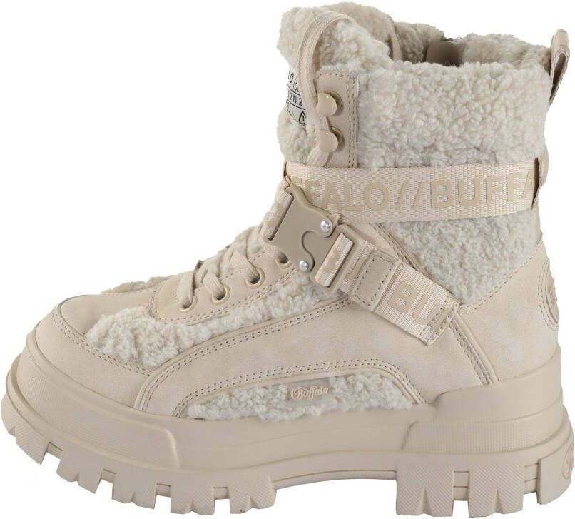 Buffalo Winterlaarzen ASPHA COM1 WARM veterschoenen enkellaars chunky plateauzool met memory foam