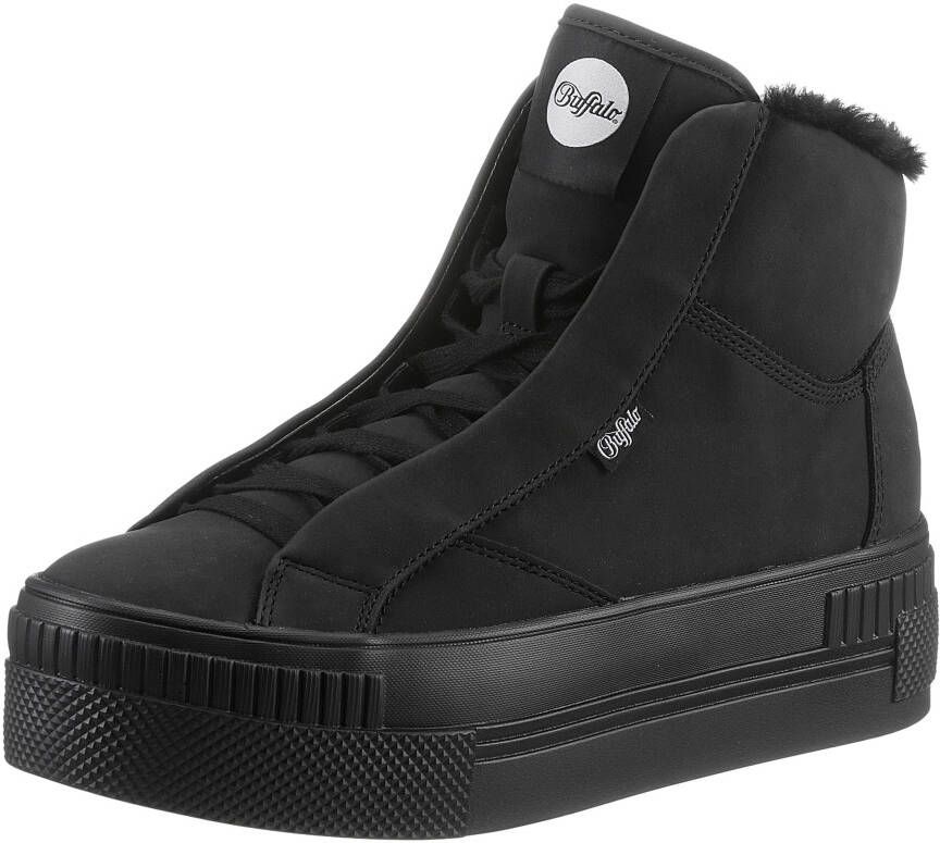 Buffalo Warme Vegan Nubuck Sneakers voor Dames Black Dames