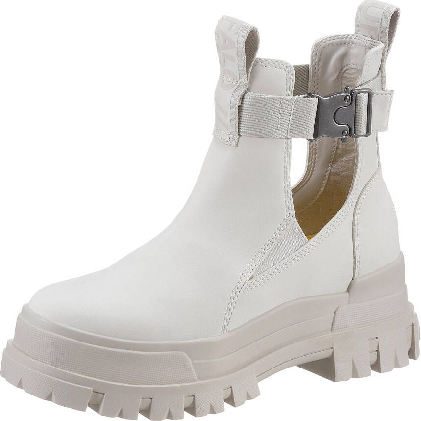 Buffalo Aspha Sneakers Dames Beige Leer