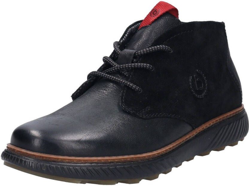 Bugatti Hoge veterschoenen met logo-embleem opzij