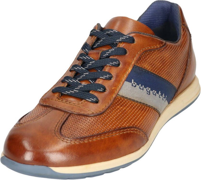 Bugatti Sneakers business schoen lage schoen veterschoen met contrasterende strepen