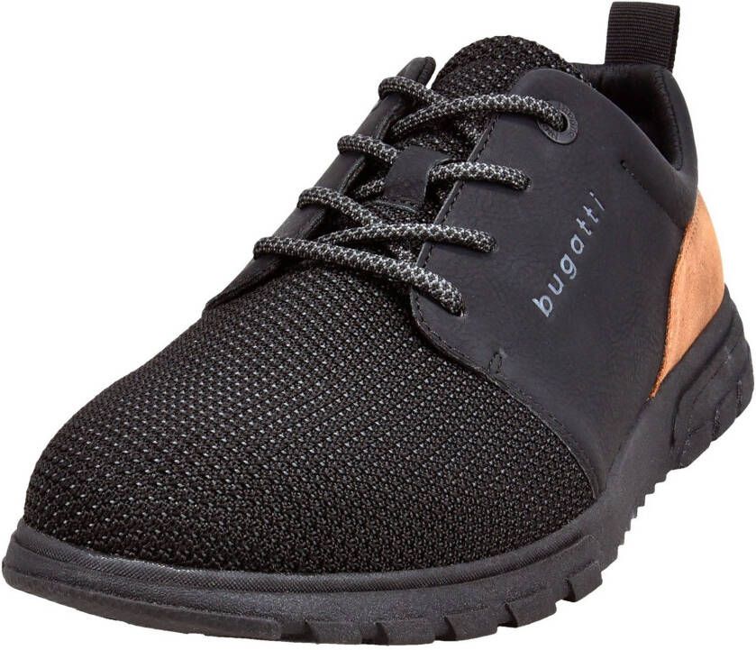 Bugatti Sneakers vrijetijdsschoen lage schoen veterschoen met contrast bies