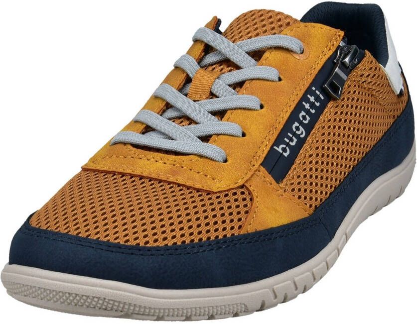 Bugatti Sneakers vrijetijdsschoen lage schoen veterschoen met contrastafwerkingen