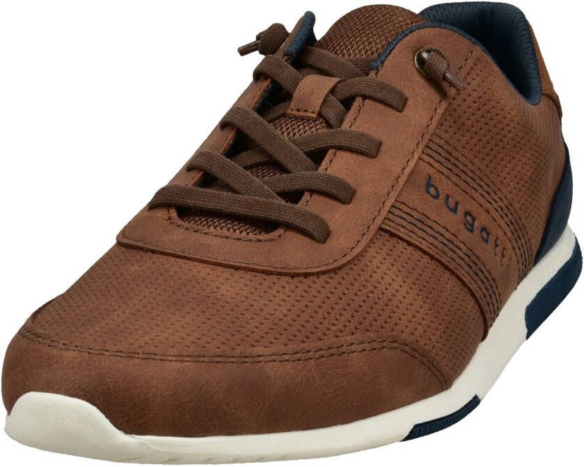 Bugatti Sneakers vrijetijdsschoen lage schoen veterschoen met modieuze perforatie