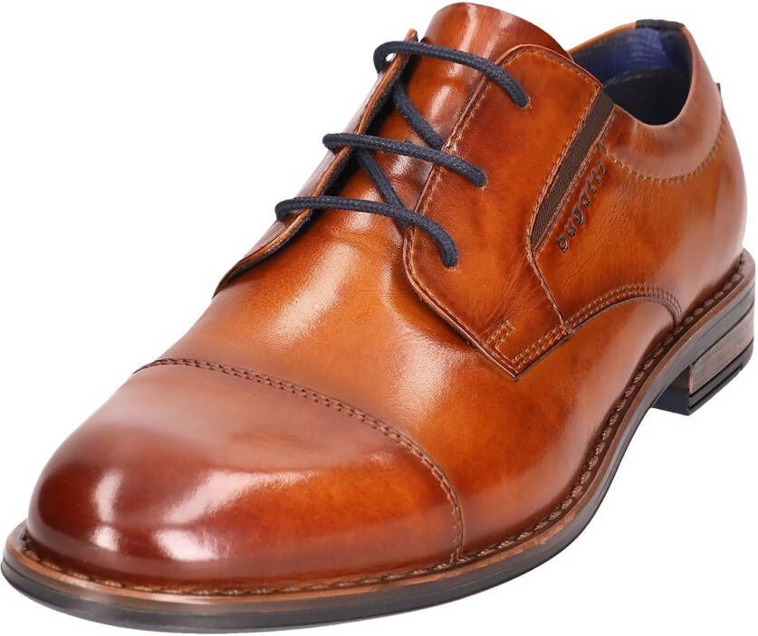 Bugatti Veterschoenen blokhak avondschoen feestelijke schoen business schoen logoprint