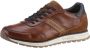 Bugatti leren heren sneakers bruin cognac Uitneembare zool - Thumbnail 3