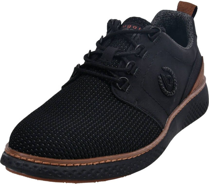 Bugatti Veterschoenen vrijetijdsschoen lage schoen veterschoen met contrasterende afwerking op de hiel
