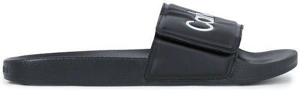 Calvin Klein Badslippers POOL SLIDE ADJ zomerschoen poolslides slippers met logo-opschrift