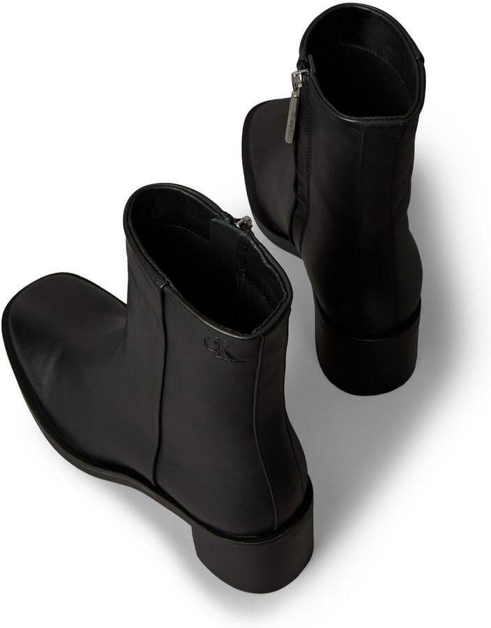 Calvin Klein Laarsjes BLOCK HEEL ZIP BOOT LTH Boots blokhak in modieuze vierkante vorm - Foto 2