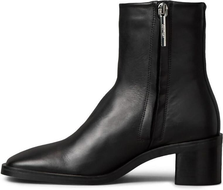 Calvin Klein Laarsjes BLOCK HEEL ZIP BOOT LTH Boots blokhak in modieuze vierkante vorm - Foto 4