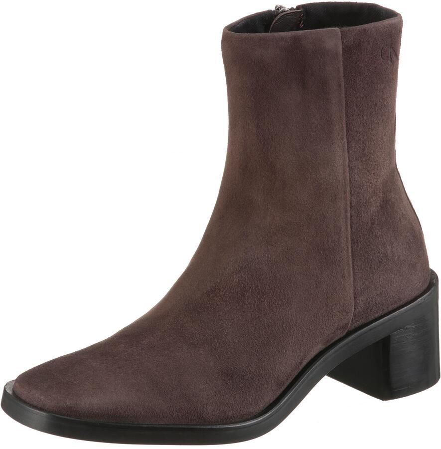 Calvin Klein Laarsjes BLOCK HEEL ZIP BOOT SUE Klassieke boots blokhak met CK-logo aan de zijkant van de schacht - Foto 5