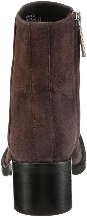 Calvin Klein Laarsjes BLOCK HEEL ZIP BOOT SUE Klassieke boots blokhak met CK-logo aan de zijkant van de schacht - Foto 2