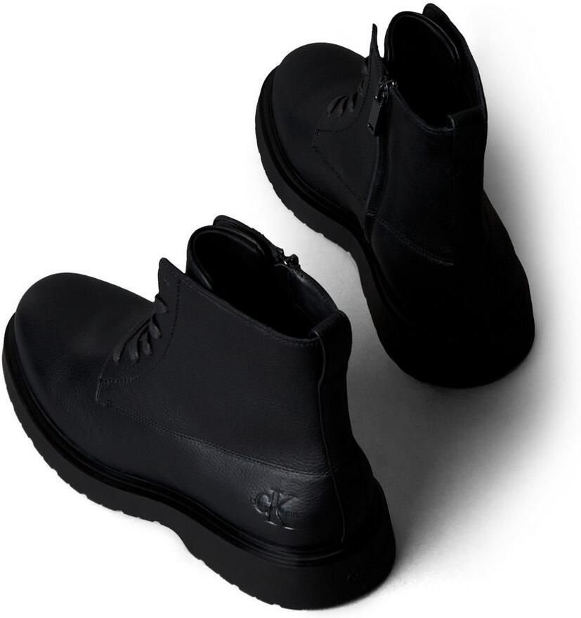 Calvin Klein Veterschoenen COMBAT ESS LACE UP ZIP BOOT LTH Veterenkellaars Casual-boots met ritssluiting