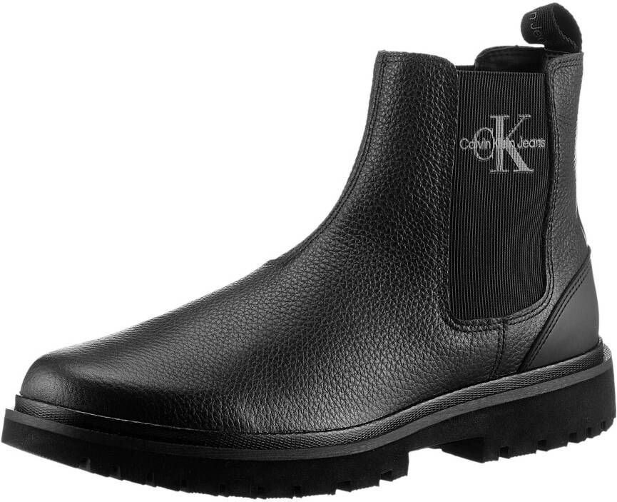 Calvin Klein Chelsea-boots EVA MID CHELSEA BOOT LTH instappers enkellaars met zij-ck-logo en aanhaallus - Foto 2