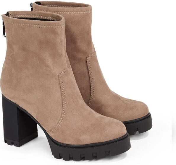 Calvin Klein Highheel-laarsjes HEEL PLATFORM ZIP BOOT SS blokhak plateau enkellaars praktische hielrits