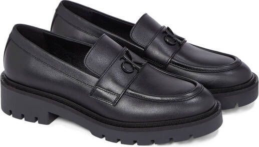 Calvin Klein Loafers FLATFORM LOAFER HW MG LTH hakken instapschoen lage schoen zakelijke schoen met decoratieve band