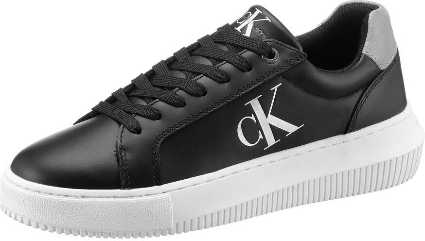 Calvin Klein Plateausneakers CHUNKY CUPSOLE LACEUP LOW ESS M met zilverkleurige details