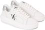 Calvin Klein Witte polyester sneakers met veters contrastdetails print logo White Dames - Thumbnail 2