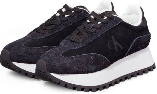 Calvin Klein Plateausneakers RUNNER LACEUP ML SUEDE freizeitschoen veterschoen lage schoen met zij ck-logo - Foto 2