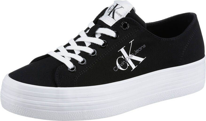 Calvin Klein Sneakers in zwart voor Dames Gevulkaniseerde Flatform Laceup CO - Foto 3