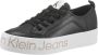 Calvin Klein Jeans Zwarte Casual Leren Dames Sneakers Black Dames - Thumbnail 2