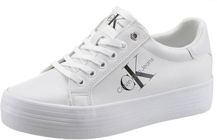 Calvin Klein Plateausneakers VULC FLATFORM LACEUP LOW LTH met zachte randverdikking