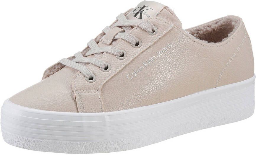 Calvin Klein Plateausneakers VULC FLATFORM LACEUP LOW LW met zachte rand