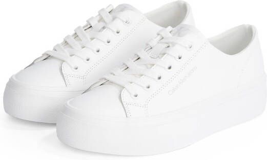 Calvin Klein Plateausneakers VULC FLATFORM LOW MG LTH veterschoenen lage schoen vrijetijdsschoen in klassieke look