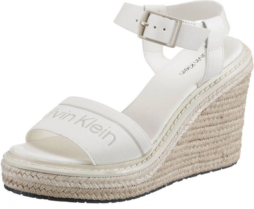 Calvin Klein Sandaaltjes WIRA 5C *I met raffia beklede sleehak