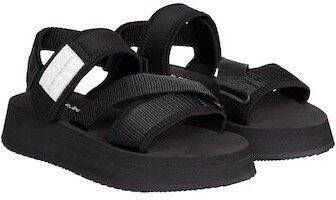 Calvin Klein Sandalen met klittenbandsluiting en elastiek