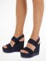 Calvin Klein Jeans Dames Wedge Webbing Sandalen Black Dames - Thumbnail 2