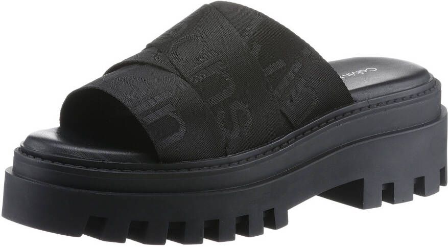 Calvin Klein Sandalen Toothy Combat Sandal Webbing in zwart