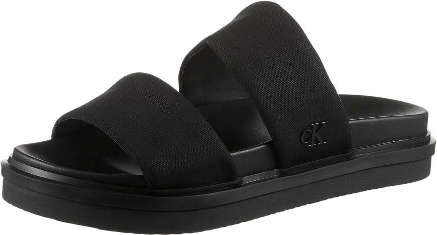 Calvin Klein Slippers FLAT MOLDED DBL BAR SANDAL CV