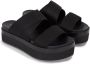 Calvin Klein Jeans Zwarte Platte Sandaal Webbing Black Dames - Thumbnail 2