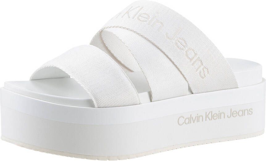 Calvin Klein Slippers FLATFORM SANDAL WEBBING IN MR