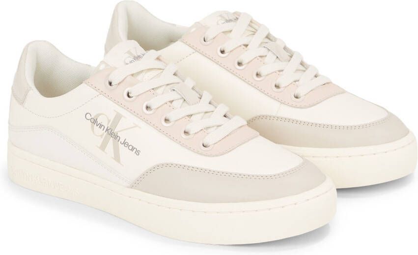 Calvin Klein Sneakers CLASSIC CUPSOLE LOW LACE LTH ML met logo-opdruk vrijetijdsschoen lage schoen veterschoen