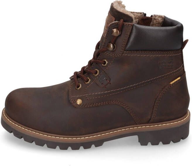 Camel active Winterlaarzen Veterlaars met profielzool en warmvoering