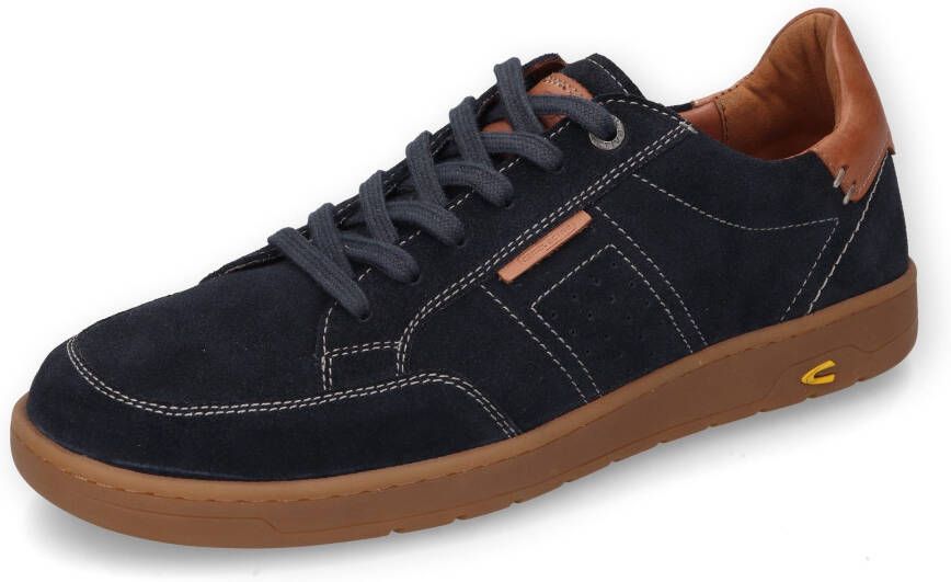 Camel active Sneakers retro sneaker veterschoen met sierstiksels