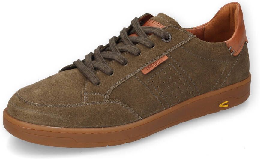 Camel active Sneakers retro sneaker veterschoen met sierstiksels