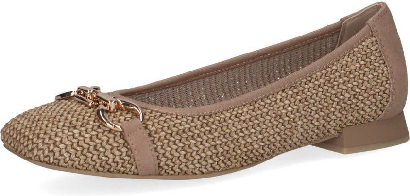 Caprice Ballerina's blokhak comfortabele schoen business schoen met sieraandeel