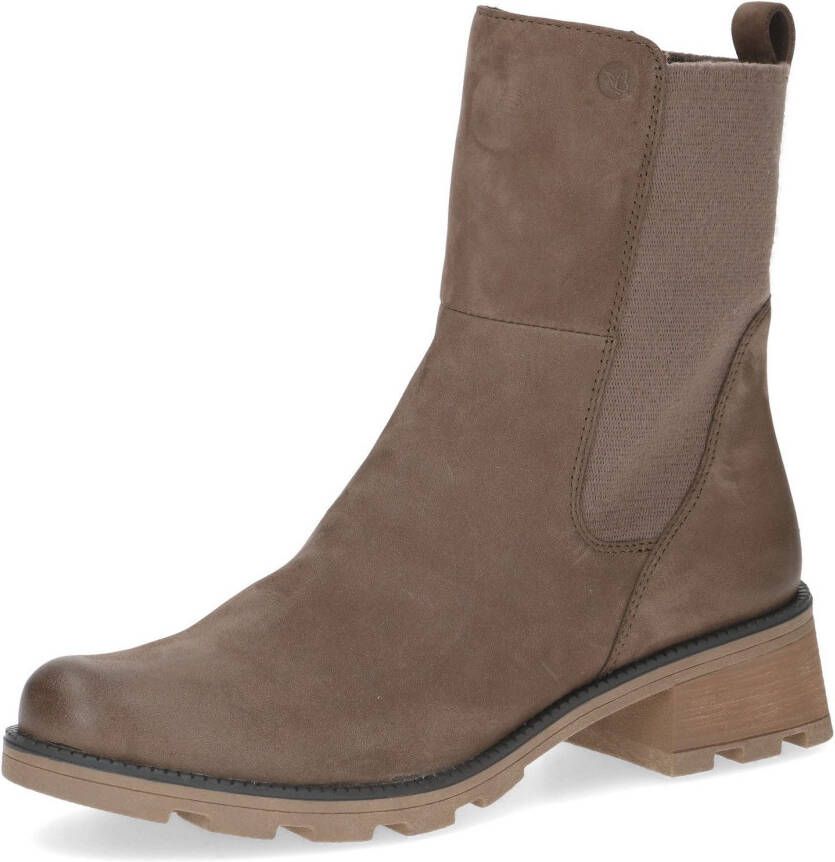 Caprice Chelsea-boots hakken enkellaars comfort schoen met brede stretchinzet