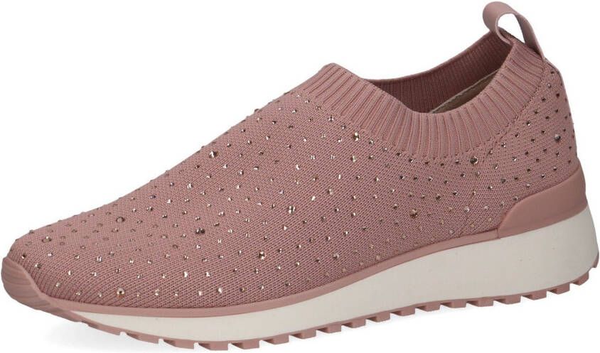Caprice Slip-on sneakers slipper vrijetijdsschoen halfhoge schoen met fonkelende strass-steentjes - Foto 2